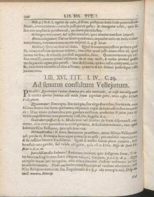 Tit. I. IV. C. 29. Ad senatus consultum Vellejanum.