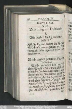 Caput XII. Von Denen Figuris Dictionis.