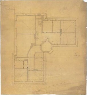 Hildebrand, Adolf von; München, Maria-Theresia-Str. 23; Wohnhaus Hildebrand - Grundriss DG