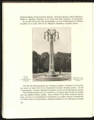 Abb. 197. Lichtmast im Ausstellungspark zu München. Ausgeführt von der Firma Gebr. Rank, München.