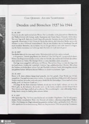 Dresden und Börnchen 1937 bis 1944