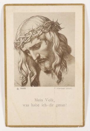 Gebetskärtchen: Mein Volk, was hab ich dir getan?