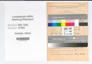 Entnazifizierung Alfred Achtelik, geb. 13.08.1910 (Postassistent)