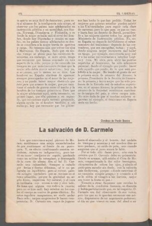 La salvación de D. Carmelo