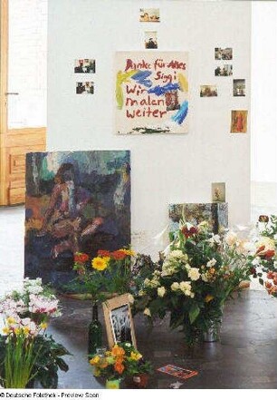 Gedenkarrangement zum Tod des Malers Siegfried Klotz