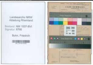 Entnazifizierung Friedrich Bohn , geb. 25.04.1897 (Geschaeftsfuehrer)