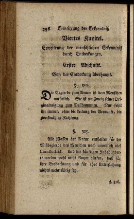 Viertes Kapitel. Eweitrung der menschlichen Erkenntniß durch Entdeckungen