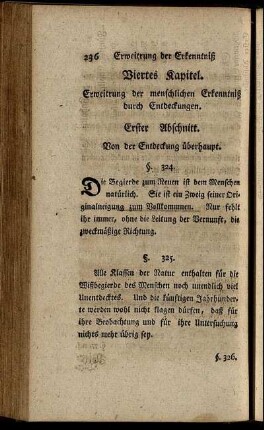 Viertes Kapitel. Eweitrung der menschlichen Erkenntniß durch Entdeckungen