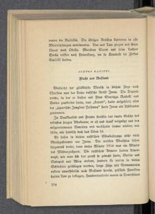 Achtes Kapitel Flucht aus Rußland