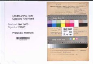 Entnazifizierung Hellmuth Waszkies, geb. 03.02.1907 (Kriminalsekretaer)