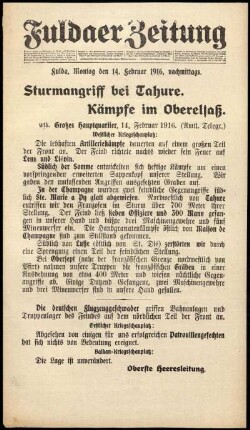 Ausgabe vom Montag, den 14. Februar 1916.