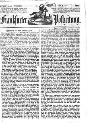 Frankfurter Postzeitung, 1852,7/9