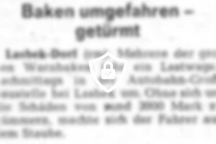 Baken umgefahren - getürmt