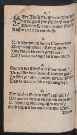 HErr Jhesu Christ vnser Heyland/ || der du gibst frid schützest dein land ||