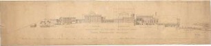 Thiersch, August ; Alexandria (Ägypten); Serapeum von Alexandria - Erste Ptolomäische Neuanlage, Tempelhof von Süden nach Norden (Längsschnitt)