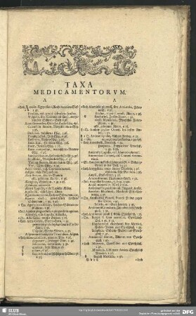 Taxa Medicamentorum
