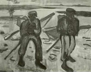 Fischer am Strand (oder Watt)