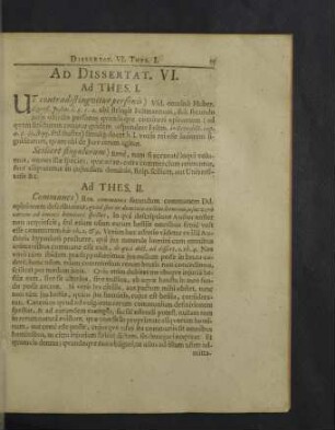 Ad Dissertat. VI. - IIX.