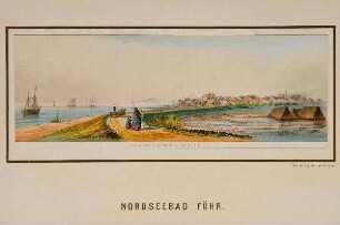 Wyck vom Norderdeich mit der Ziegelei.