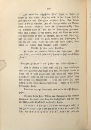 Bürger Hahndorf als Hüter des Staatsschatzes.