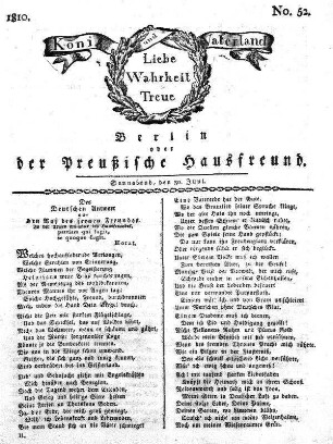Nr. 52., 30. Juni 1810
