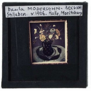 Modersohn-Becker, Feldblumenstrauß (Stilleben mit Blumen in blauem Krug)