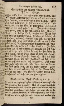 667-678, Evangelium am heiligen Pfingst-Tag; ...