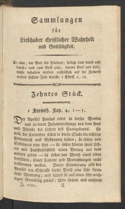 Zehntes Stück