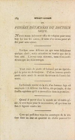 27. Pensées Détachées Du Docteur Swift