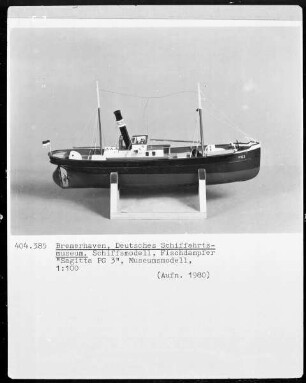 Fischdampfer "Sagitta PG 3", Museumsmodell