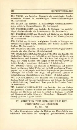 27. Arbeiten der Kinai-Schule des Fürstentums Echizen. Nr. 744-755