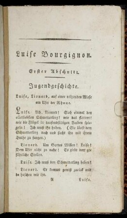 Erster Abschnitt. Jugendgeschichte.