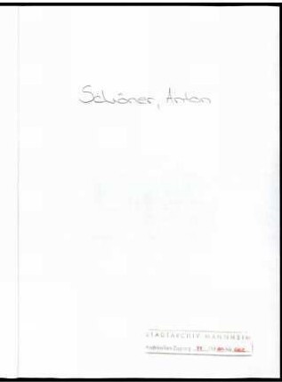 Schöner, Anton, München, Schriftwechsel mit Wichert