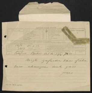 Brief von Paul Jonas an Gerhart Hauptmann
