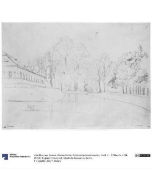 Gusow. Südwestlicher Schlosskanal von Norden