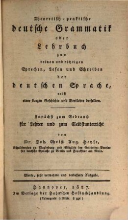 Theoretisch-praktische deutsche Grammatik