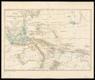 Karte von Australien oder Polynesien