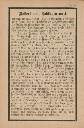 Robert von Schlagintweit,