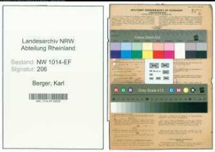 Entnazifizierung Karl Berger , geb. 07.08.1903 (Landwirt)