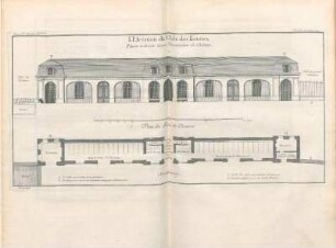 L'Elevation de l'Aile des Ecuries.