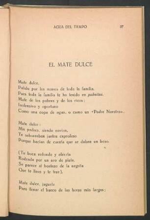 El mate dulce