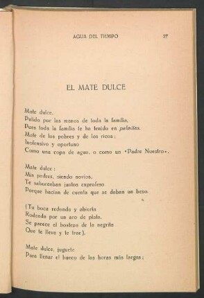 El mate dulce