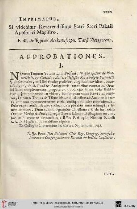 Imprimatur, Si videbitur Reverendissimo Patri Sacri Palatii Apostilici Magistro