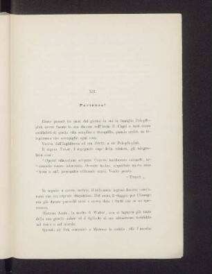 XII. Partenza!