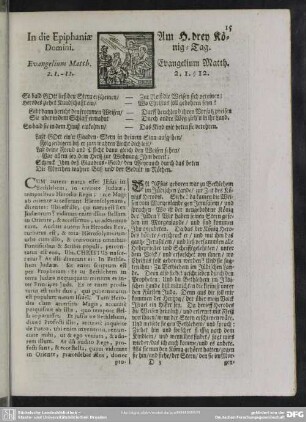 In die Epiphaniae Domini