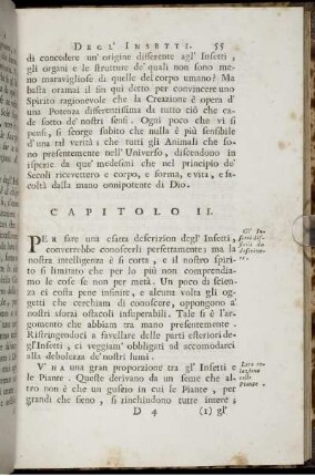 Capitolo II. Che cosa sieno gl' Insetti.