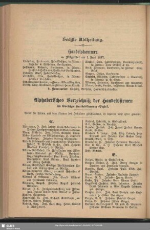 Handelsregister : Alphabetisches Verzeichniß der Handelsfirmen