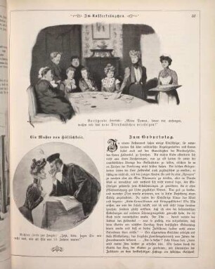 "Im Kaffeekränzchen" "Ein Muster von Höflichkeit"