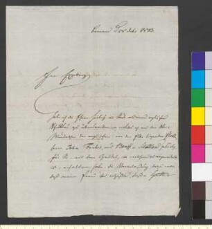 Brief von Albers, Johann Abraham an Goethe, Johann Wolfgang von