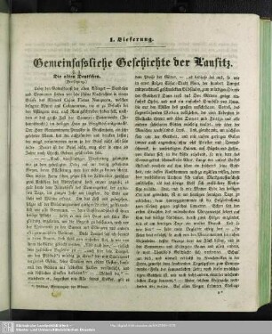 Gemeinfassliche Geschichte der Lausitz, [erster Zeitraum, von den ersten Nachrichten über die Lausitz bis zum J. 1076]